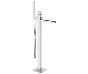 Miscelatore ideale per vasche da pavimento con bocca a cascata. design italiano unico ed elegante
