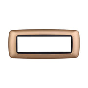 Placca Plastica Bombata Serie Space 7P Colore Oro Compatibile Con Bticino Living International