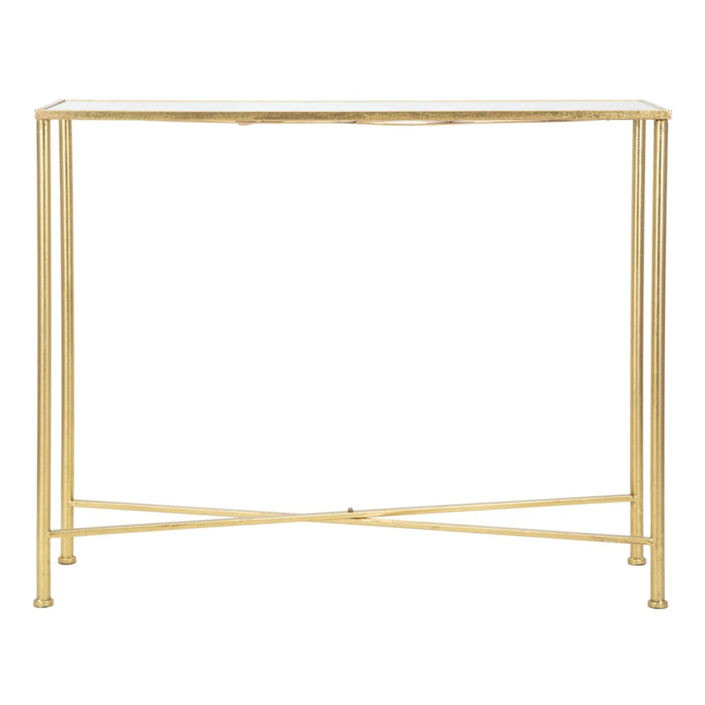 Tavolo Consolle VKH629, Oro, Metallo, 100x35x80 cm