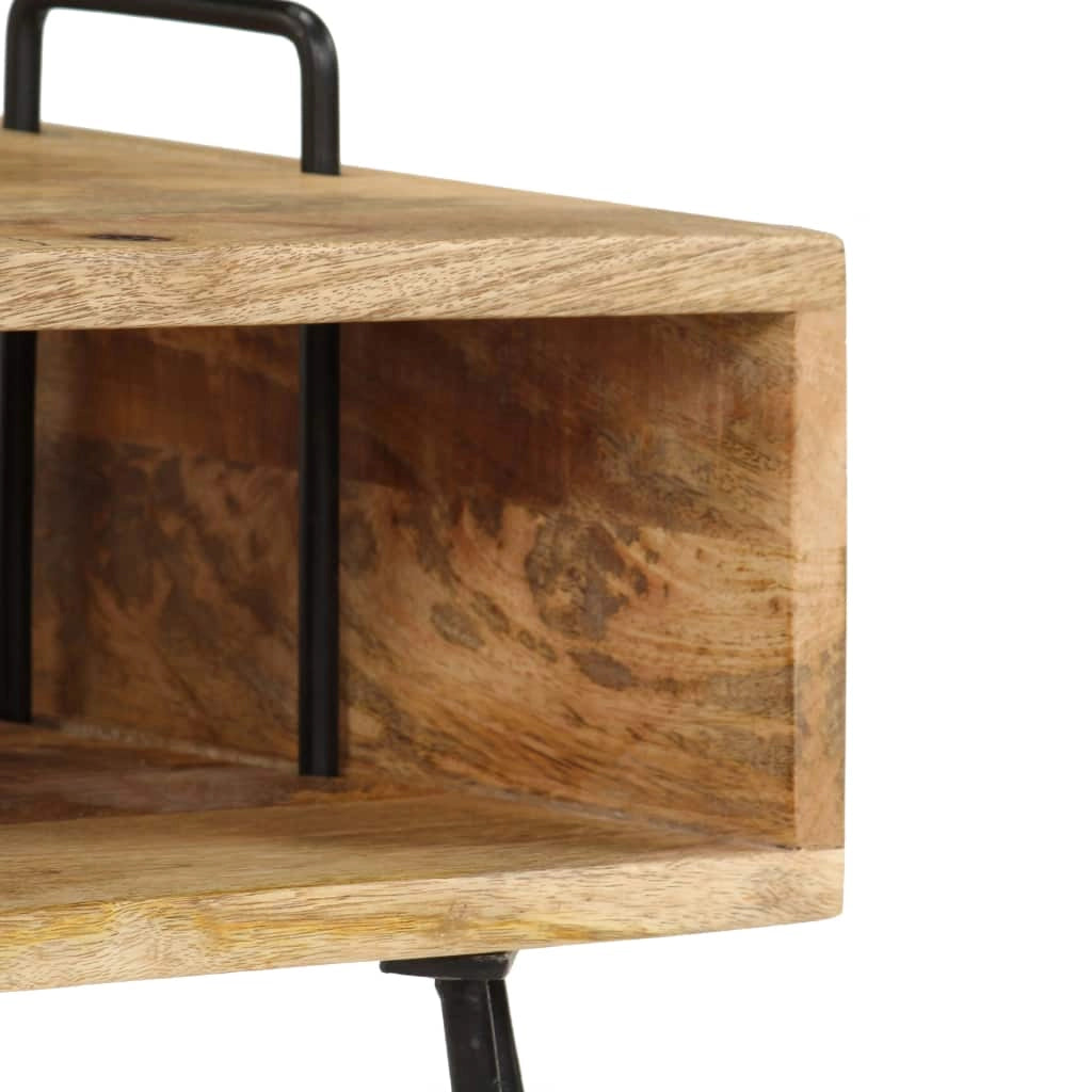 Comodino cassettiera mobile per camera da letto legno massello di mango 40 x 34 x 47 cm 1402085