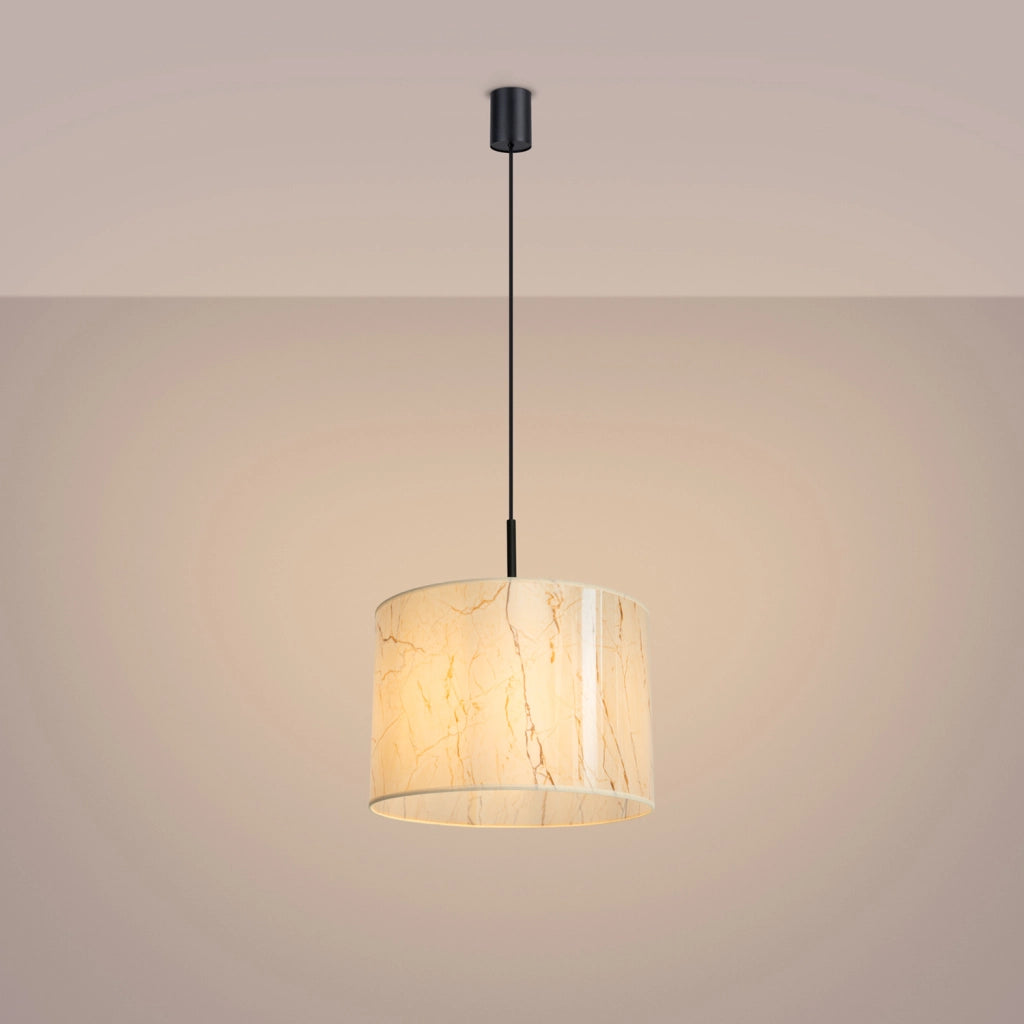 Lampada a sospensione PURELA marmo beige nero E27 40cm