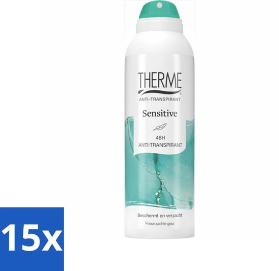 Spray Sensibile - Anti-transpirante - Protezione - 125ml - Confezione in Bulk - 15 pezzi