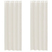 Tende in Voile con Occhielli 2 pz Crema 140x300 cm
