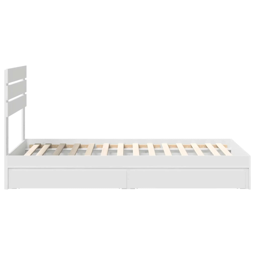 Letto con Contenitore Bianco 75 x 190 cm Legno multistrato 3411604