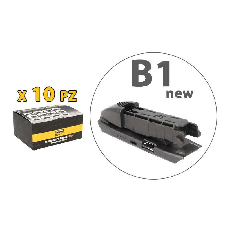 Kit 10 Attacchi B1 New Per Spazzole Tergicristallo S985 Flat e T191 Ibrida