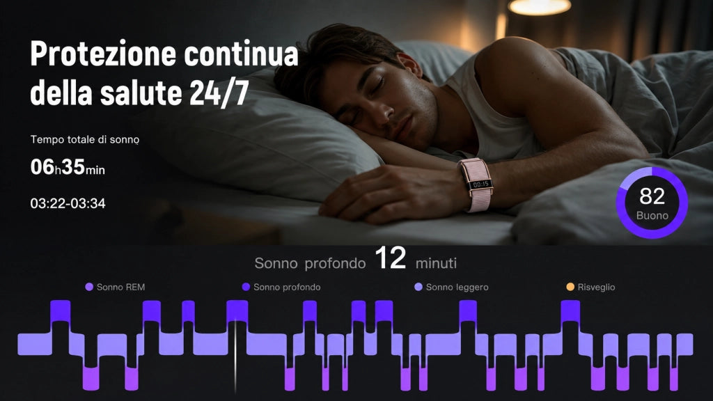 Smartwatch Orologio connesso con display nascosto; monitoraggio 24 ore su 24 della salute: battito cardiaco; HRV; SpO2 e sonno; 2 braccialetti; app gratuita per iOS e Android - rosa