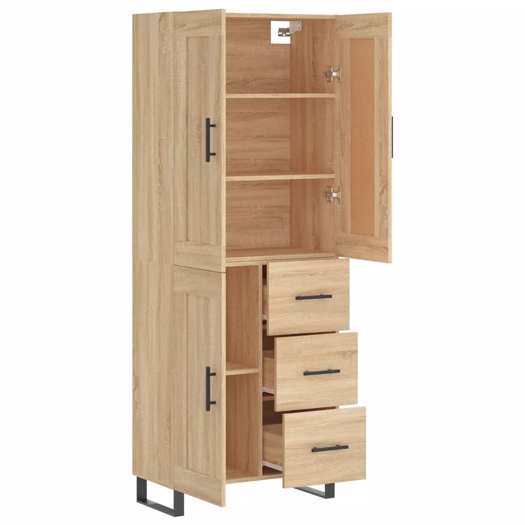 Credenza Rovere Sonoma 69,5x34x180 cm in Legno Multistrato 3200028