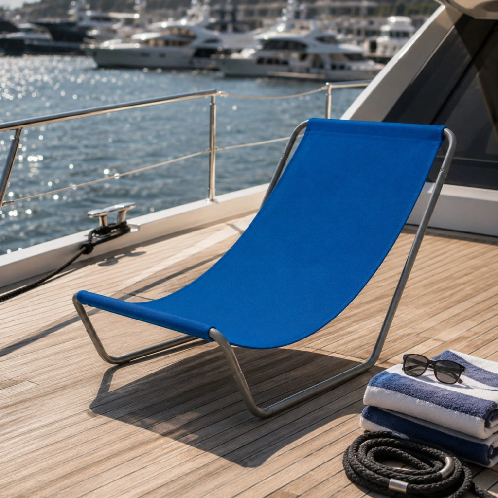 Sedia Sdraio Pieghevole Ergonomica Con Struttura In Acciaio E Tessuto Poliestere Impermeabile Dotata Di Sacca Con Tracolla Per Spiaggia Piscina Campeggio Giardino Relax Outdoor 95 X 60 X 40 Cm Blu