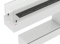 Camino a Bioetanolo da Pavimento 110x92 cm Spectrum Bianco con Vetro