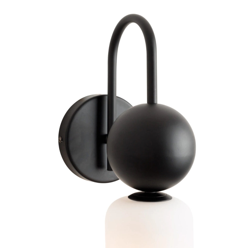 Applique Roma nera con diffusore ovale 1xG9 12W Maxlight