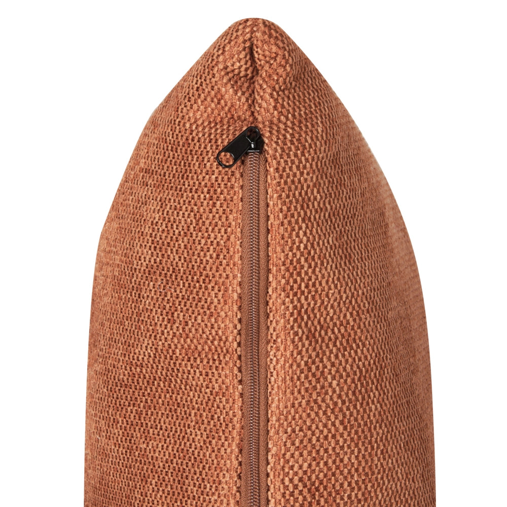 Poltrona in lino sintetico arancione con cuscino gambe in ferro nero stile retrò elegante