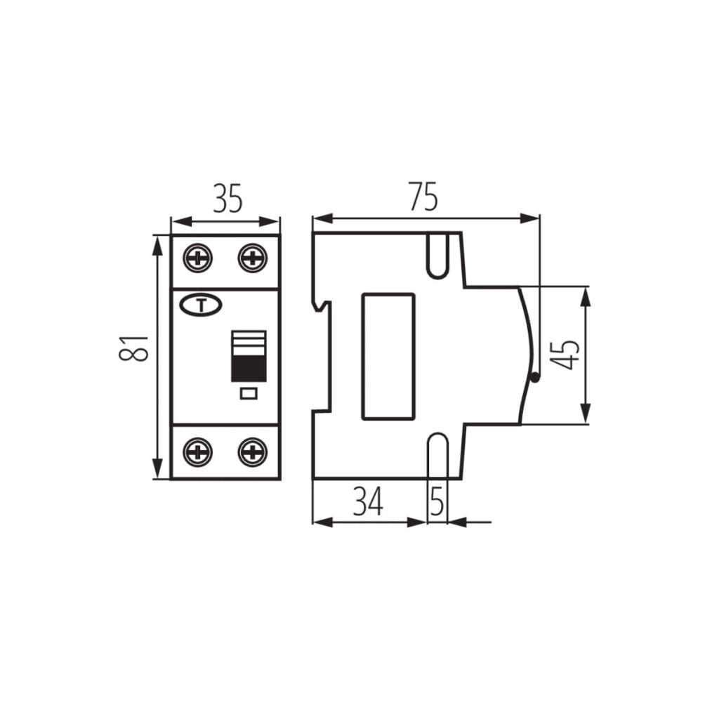 Interruttore differenziale 2P KRO6 Kanlux 23213