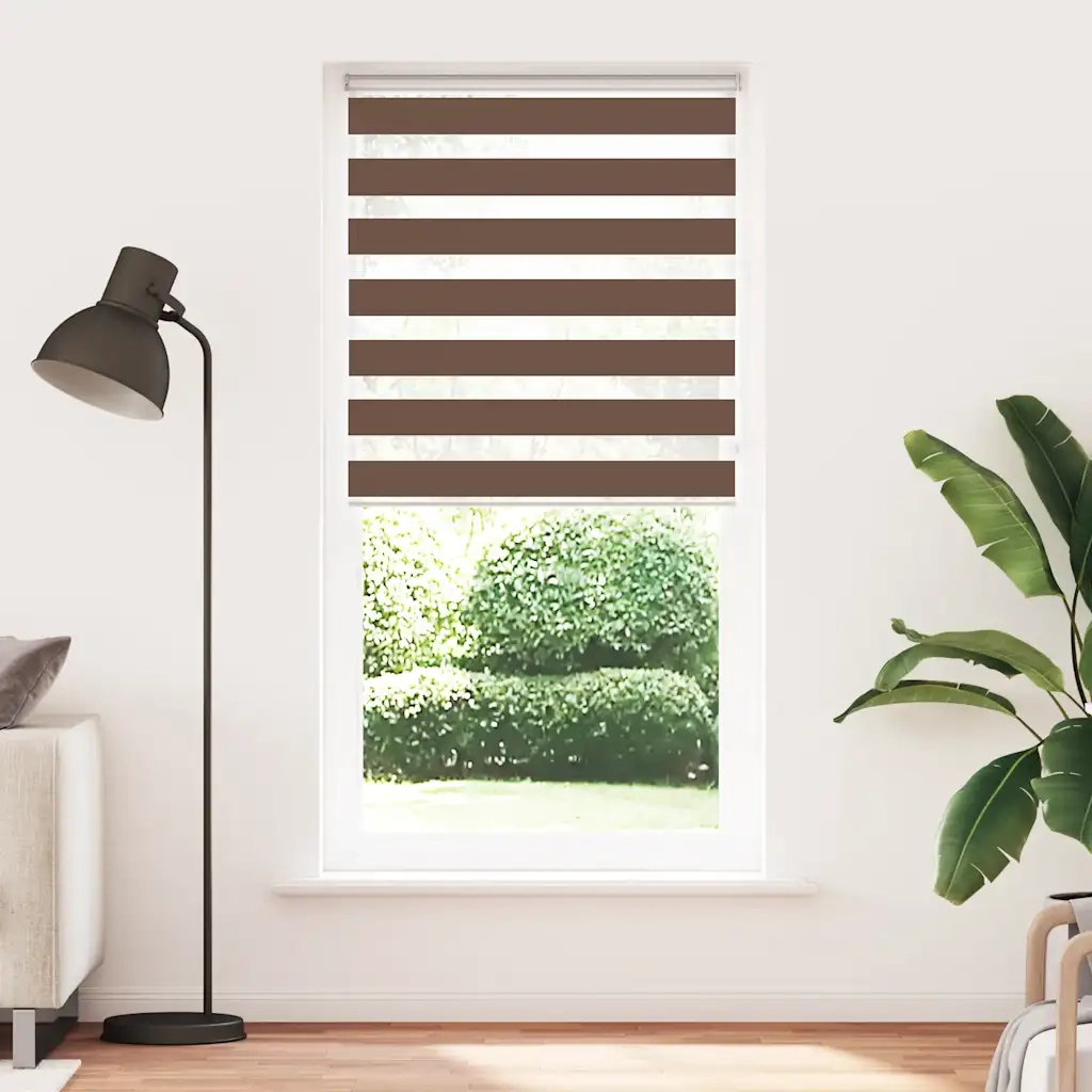 vidaXL Tenda a Rullo Zebra Larghezza Tessuto 105,9 cm Poliestere