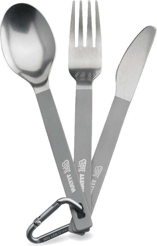 Set di forchette ultralight in titanio 3 pezzi - campeggio e trekking