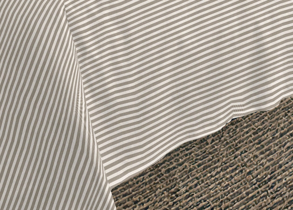Completo Lenzuola Letto Camera In 100% Cotone Made Italy Vari Disegni RP - 2 Piazze - Bastoncino Beige
