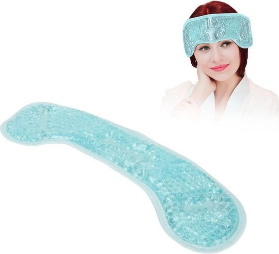 Pacco Gel Refrigerante per Migraine - Compresse Calda o Fredda per la Fronte - Rinfrescante per la Cefalea - Blu