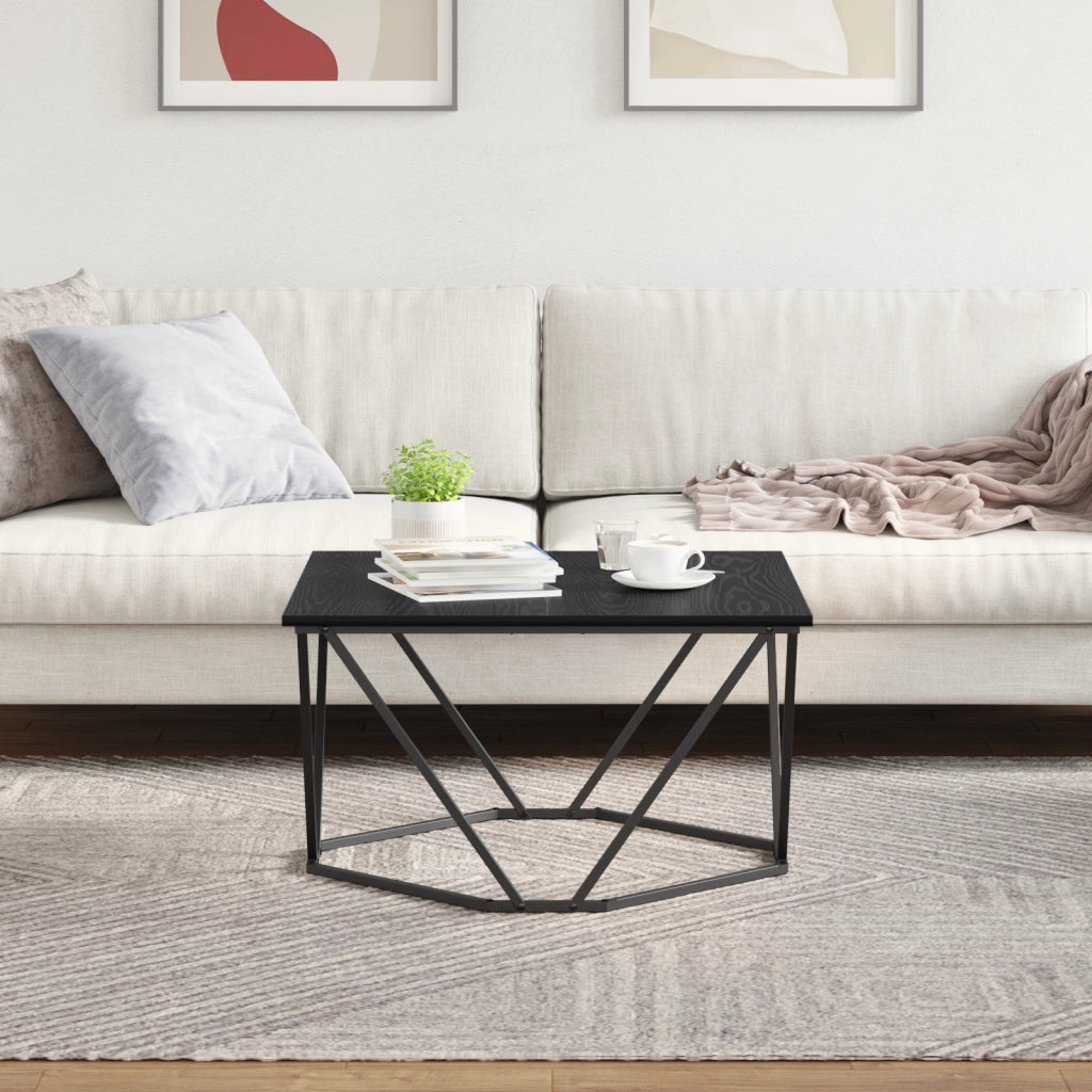 Tavolino da caffÃ¨ Nero Rovere 80x80x45 cm Legno ingegnerizzato