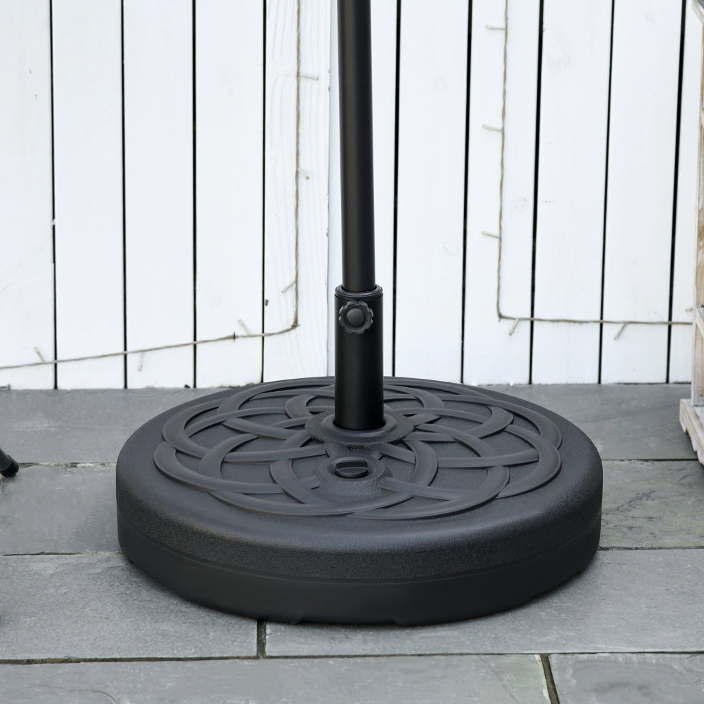 Base per ombrellone in acciaio con zavorra ¨C zephmum ¨C 56x30.5 cm nero