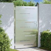 Cancello da giardino Argento 85 x 120 cm Acciaio inossidabile 3402579