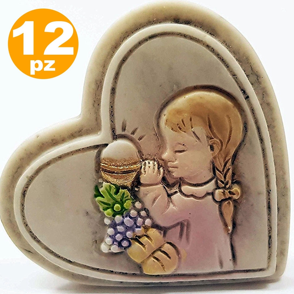 Trade Shop - Bomboniera Bomboniere Comunione Eucarestia Bianco Ceramica Soprammobile Appoggio -