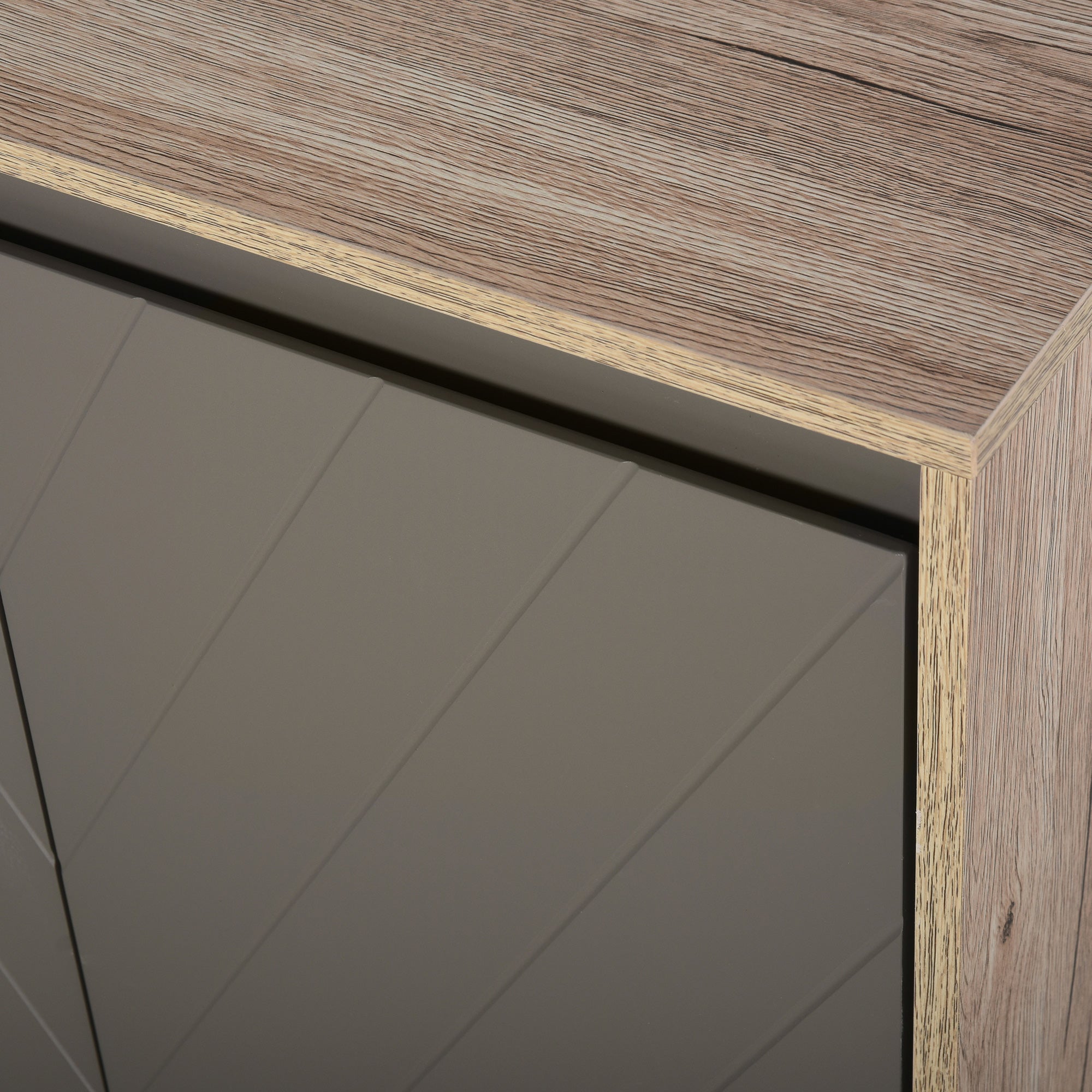 Mobile Sottolavello da Bagno 2 Ante 60x30x60 cm  Grigio e Rovere