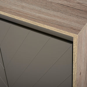 Mobile Sottolavello da Bagno 2 Ante 60x30x60 cm  Grigio e Rovere