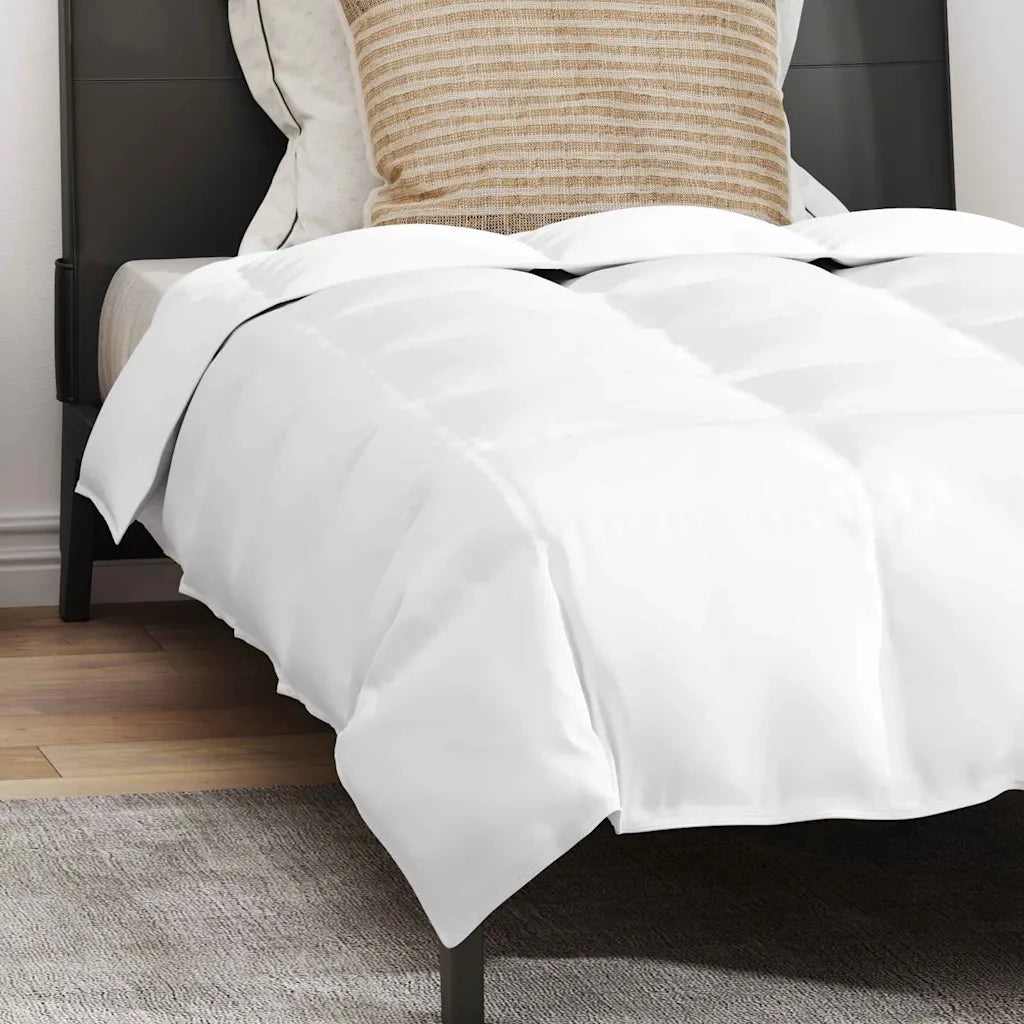 vidaXL Set di piumini con cuscino 2 pcs Bianco 155 x 200 cm Piume