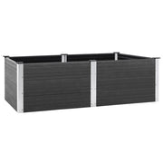 Fioriere | Cassetta per fiori | Letto Rialzato da Giardino 200x100x54 cm in WPC Grigio