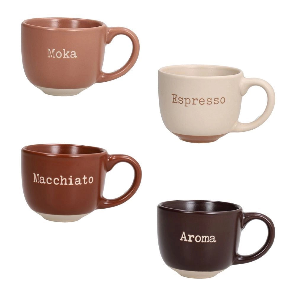 Set 4 Tazze Tazzine Caffè in Ceramica Cindy Barista 100 cc