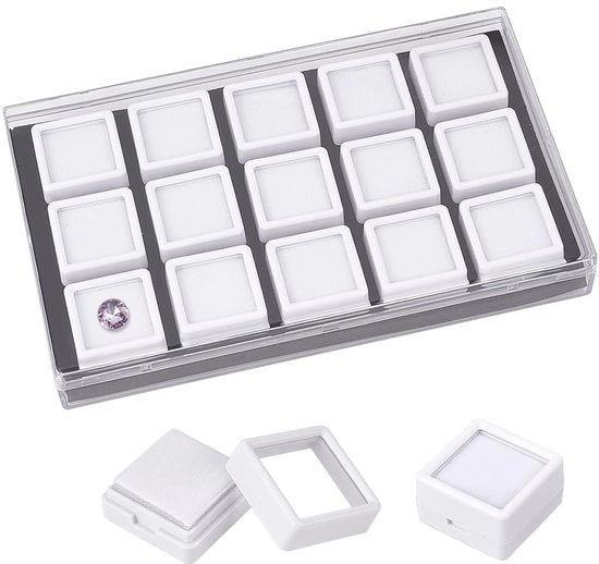 Scatola di Presentazione Premium - Materiale di Alta Qualità - Scatola di Esposizione - Box per Gioielli - Scatola di Regalo - 2,9x1,75cm - Scatola per Gioielli