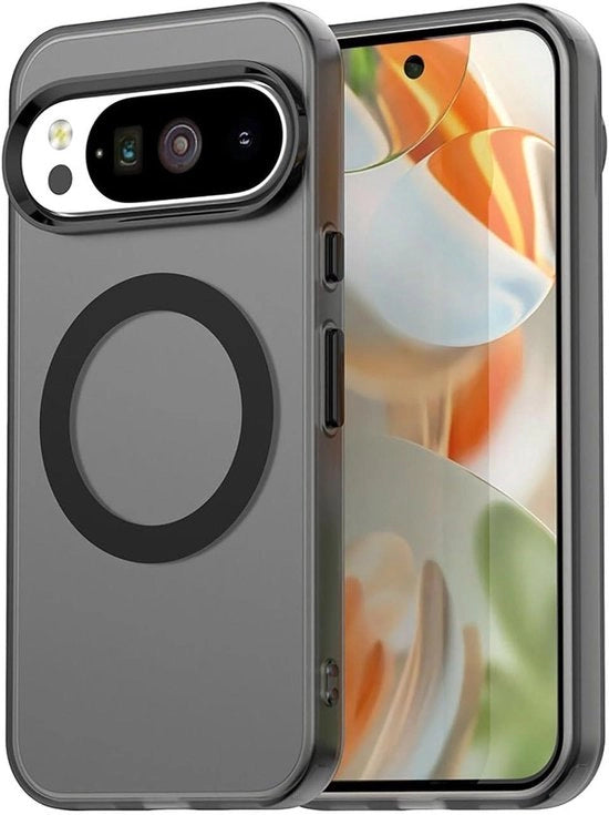 Hoes plus per Google Pixel 10 Pro/Pixel 10 5G - Resistenze allo shock - Bumper in silicone - Materiale PC TPU - Colori vivaci - Nero