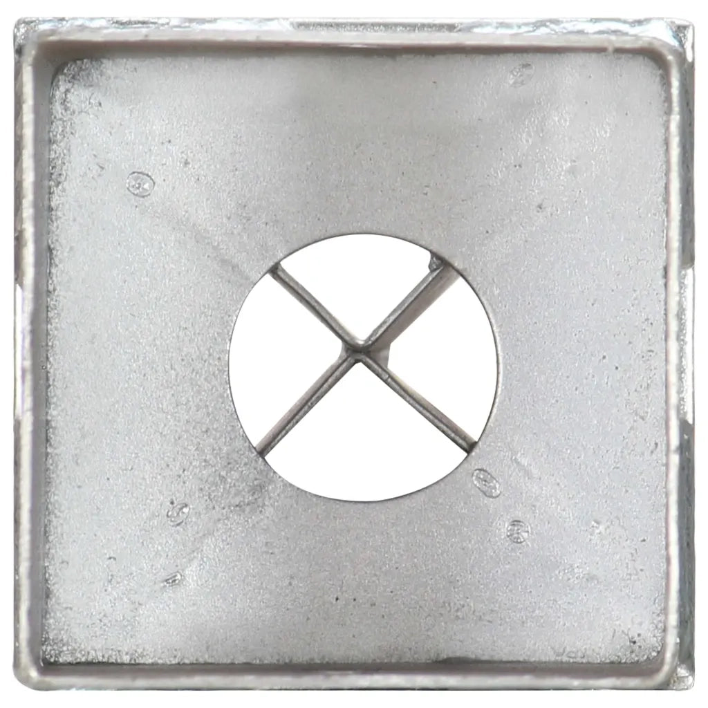 Picchetti di Terra 6 pz Argento 8x8x76 cm in Acciaio Zincato CFW9093694