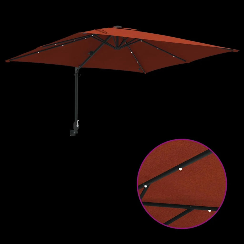 Ombrello da giardino Terracotta 248,5 x 247,5 x 160 cm 42003256