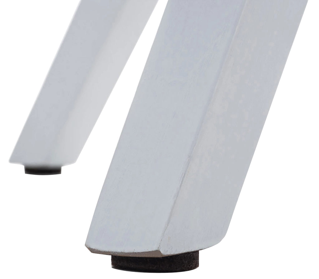 Sedia Pegleg Square in tessuto blu,bianco