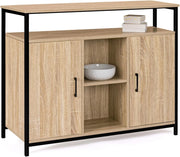 Credenza a 2 ante con ripiano dal design industriale DETROIT