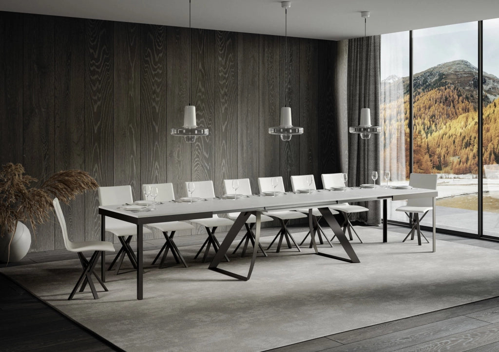 Tavolo Allungabile 160-420x90x77 cm Proxy Evolution Bianco Frassino