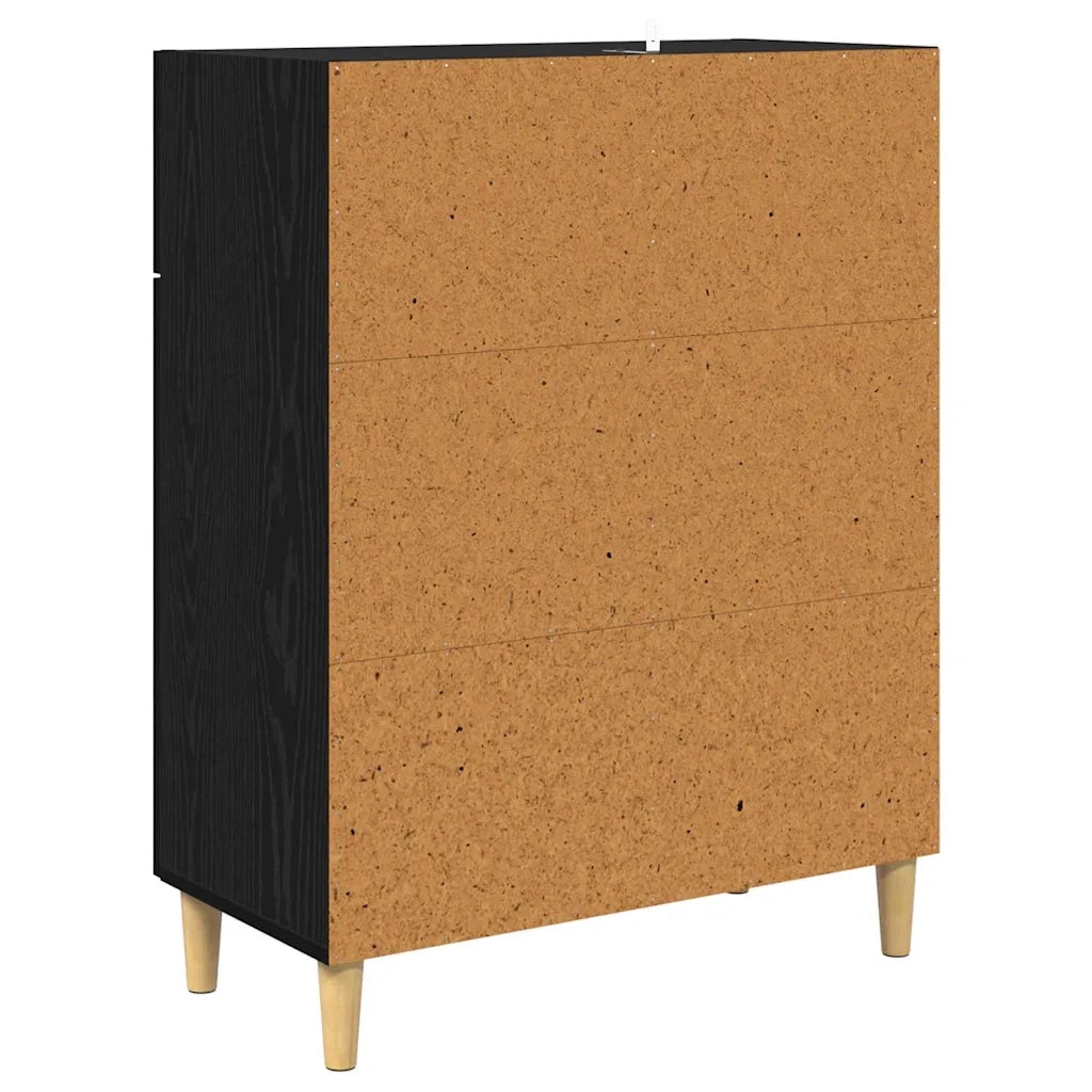 Credenza-Buffet-Armadio da cucina Rovere nero 34 x 69.5 x 89 cm Legno multistrato