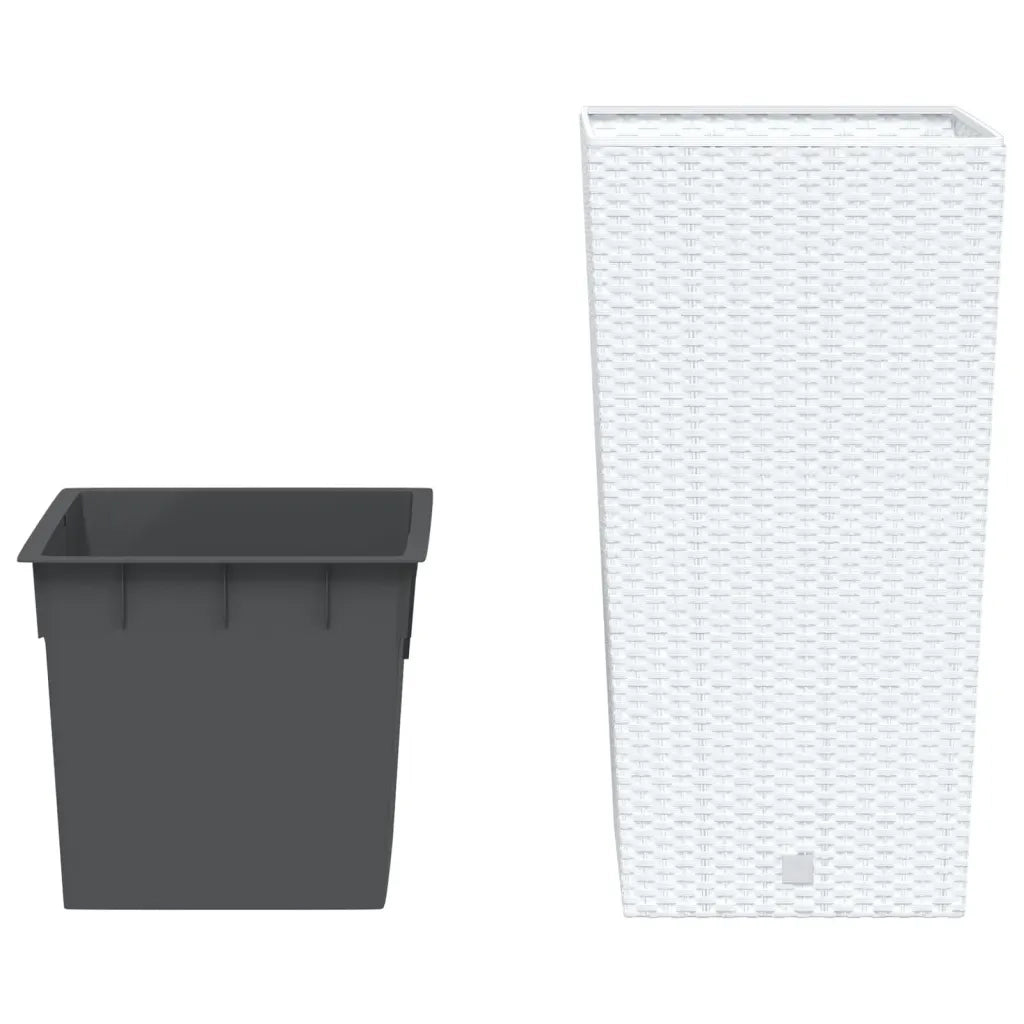 Fioriera con Interno Rimovibile Bianca 21 / 49 L PP Rattancod mxl 119652