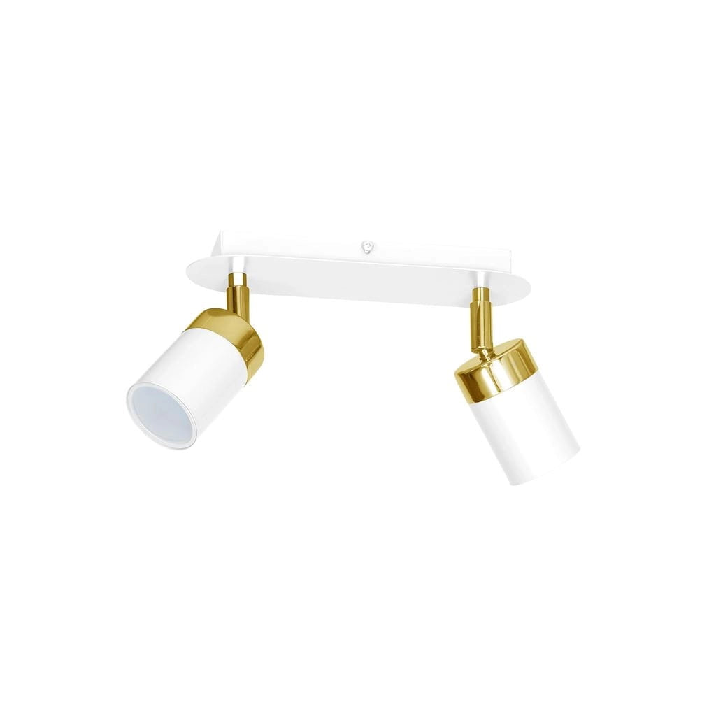 Plafoniera barra 2 faretti GU10 2x35W oro/bianco Milagro