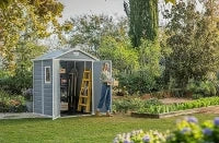 Casetta da Giardino Manor 6x5, Grigia, 185 X 152 X 226 h