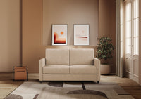 Divano 2 Posti 158x85x85 cm Karay in Tessuto Beige