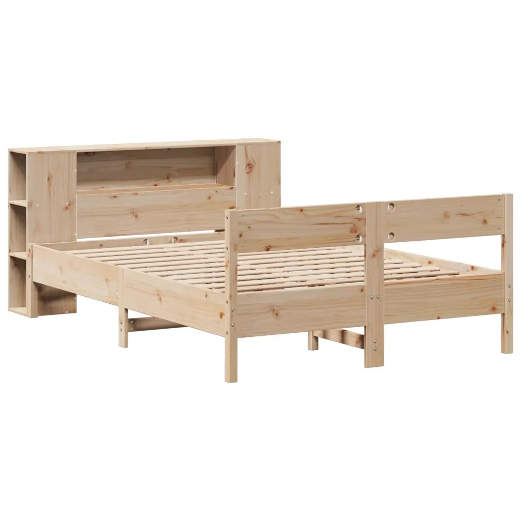 Letto Libreria senza Materasso 135x190 cm in Legno di Pino 3322957