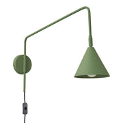 Lampada da parete NOX in acciaio verde oliva E14 LED 10W moderna luce d'accento