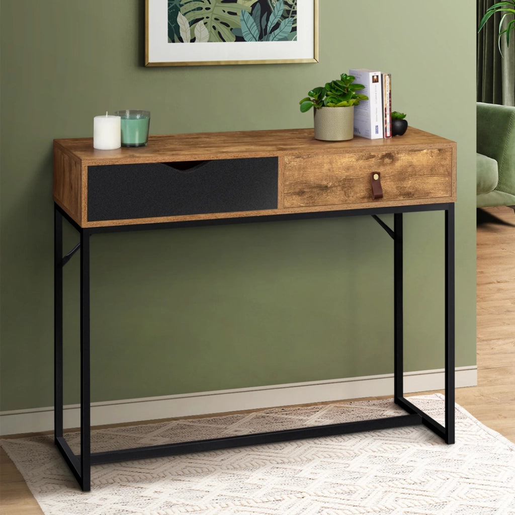 IDMarket - Consolle di design industriale a 2 cassetti CHICAGO