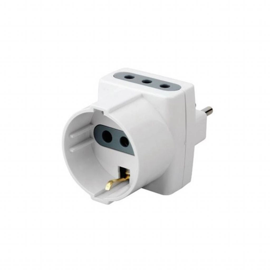 Adattatore Spina 10A 2presa 10/ 10A Schuko