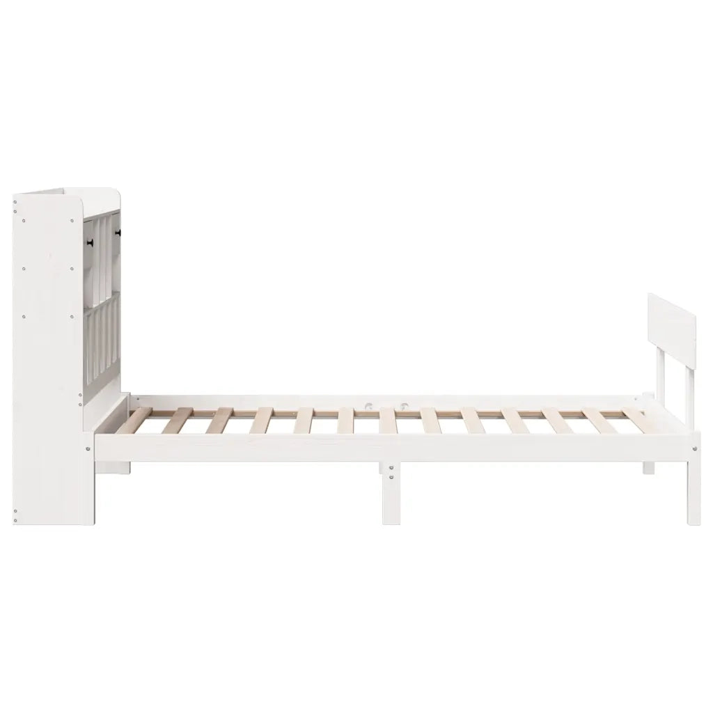 Letto con Libreria senza Materasso 75x190 cm in Legno Pino
