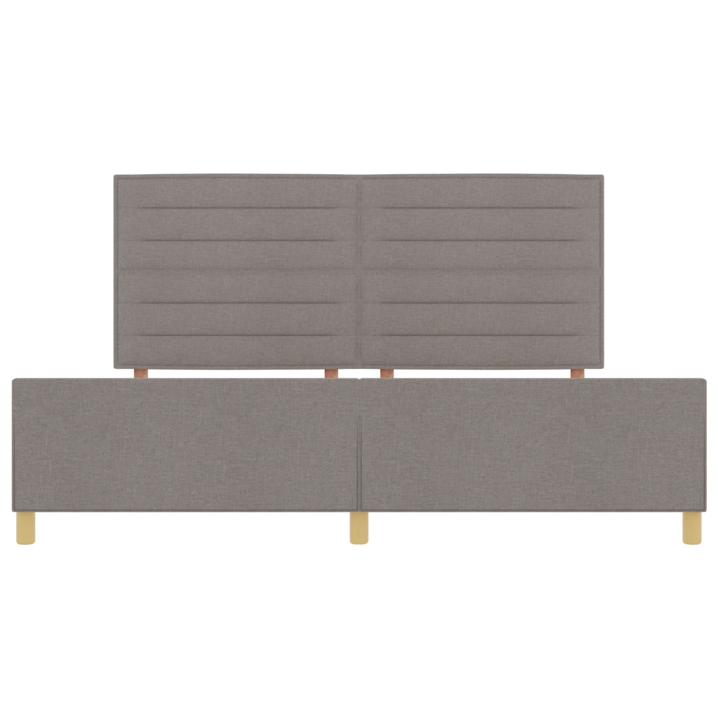 Letto in tessuto tortora 200x200 cm di