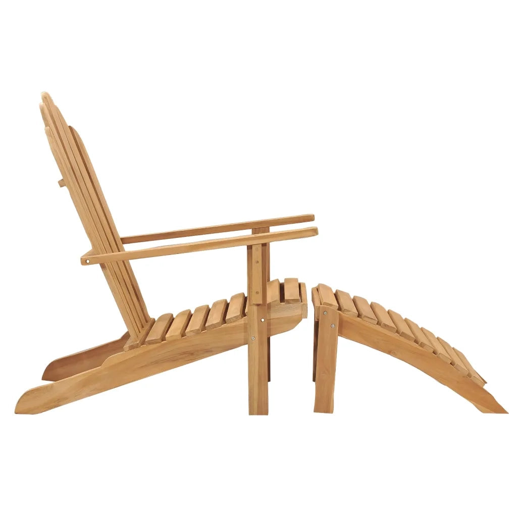 Sedia da Giardino Adirondack con Poggiapiedi Massello di Teak 316165