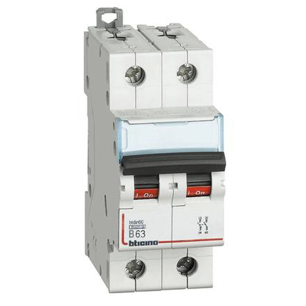 Interruttore magnetotermico 2 poli 2 moduli 63A curva B Bticino