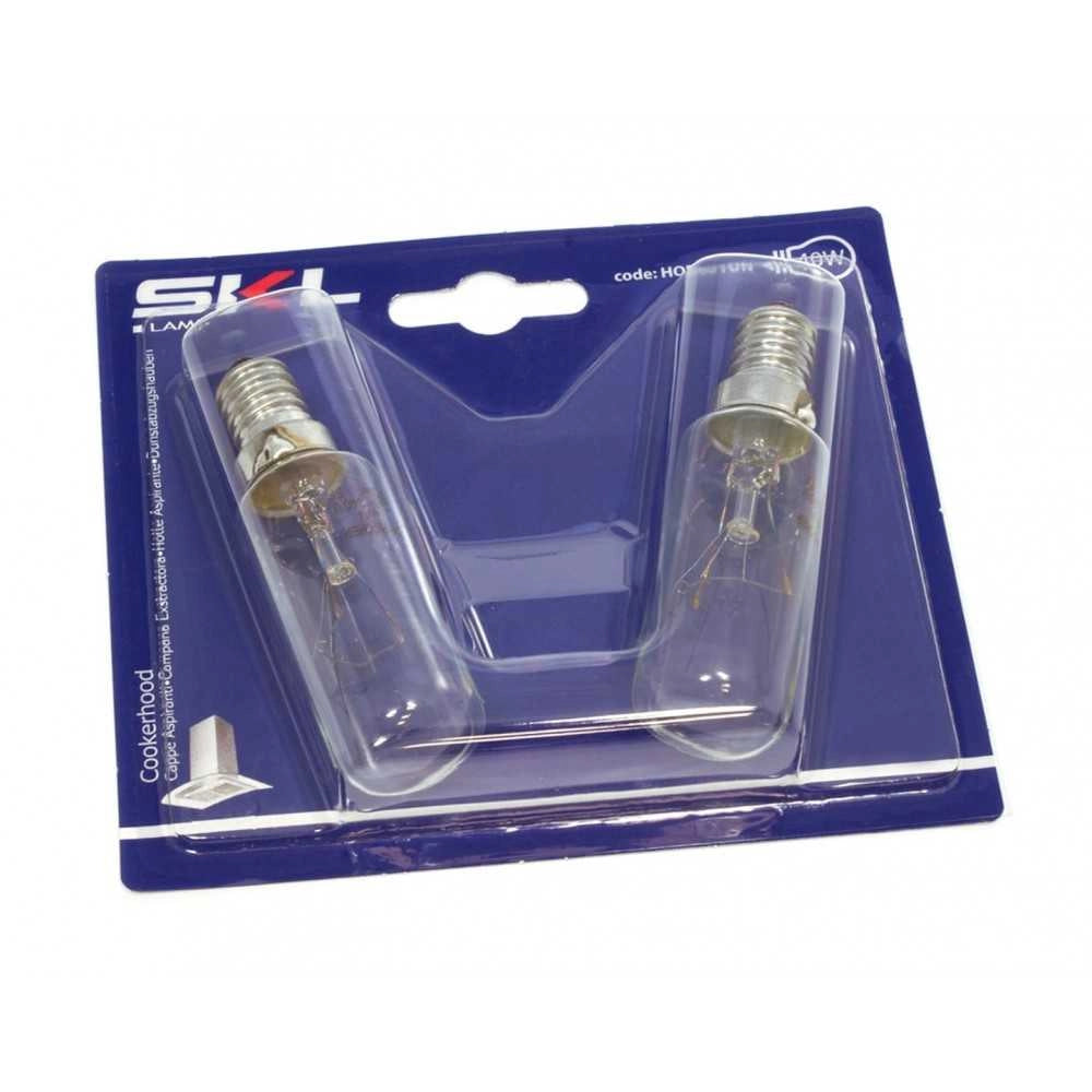 KIT 2PZ LAMPADINE LUCI PER CAPPA 40W E14 340LUMEN UNIVERSALI - UNIVERSALE